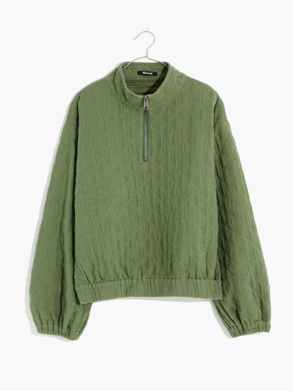 madewell • diamond jacquard half-zip pullover
